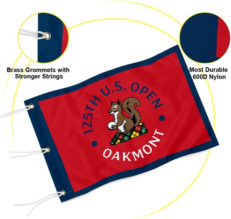 2BUT Oakmont Country Club Golf Pin PGA Flag Practic Putting Green Golf Flag For Backyard Garden Double-Sewn 600D Nylon Miniature Pin Flag (D 20"X13" Grommet) - Image 3